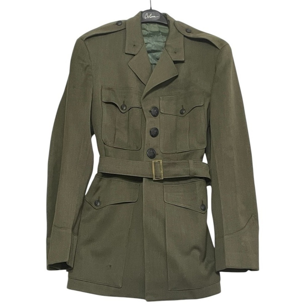Vintage Men's USMC Military Field Jacket 40R - Olive Green